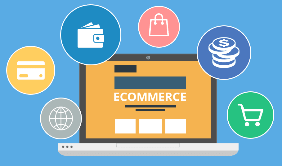 E-commerce platform dashboard with analytics graphs and product management interface
